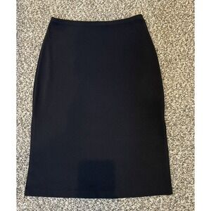 SKY Womens Black Pencil Skirt Stretch Elastic High Waisted Knee Length Size S/M
